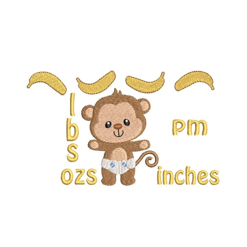 Baby birth announcement template by rosiedayembroidery.com