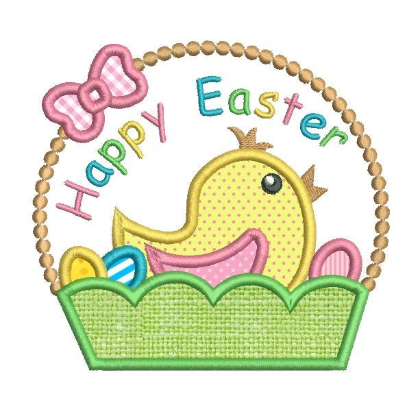 Easter chick applique machine embroidery designs by rosiedayembroidery.com